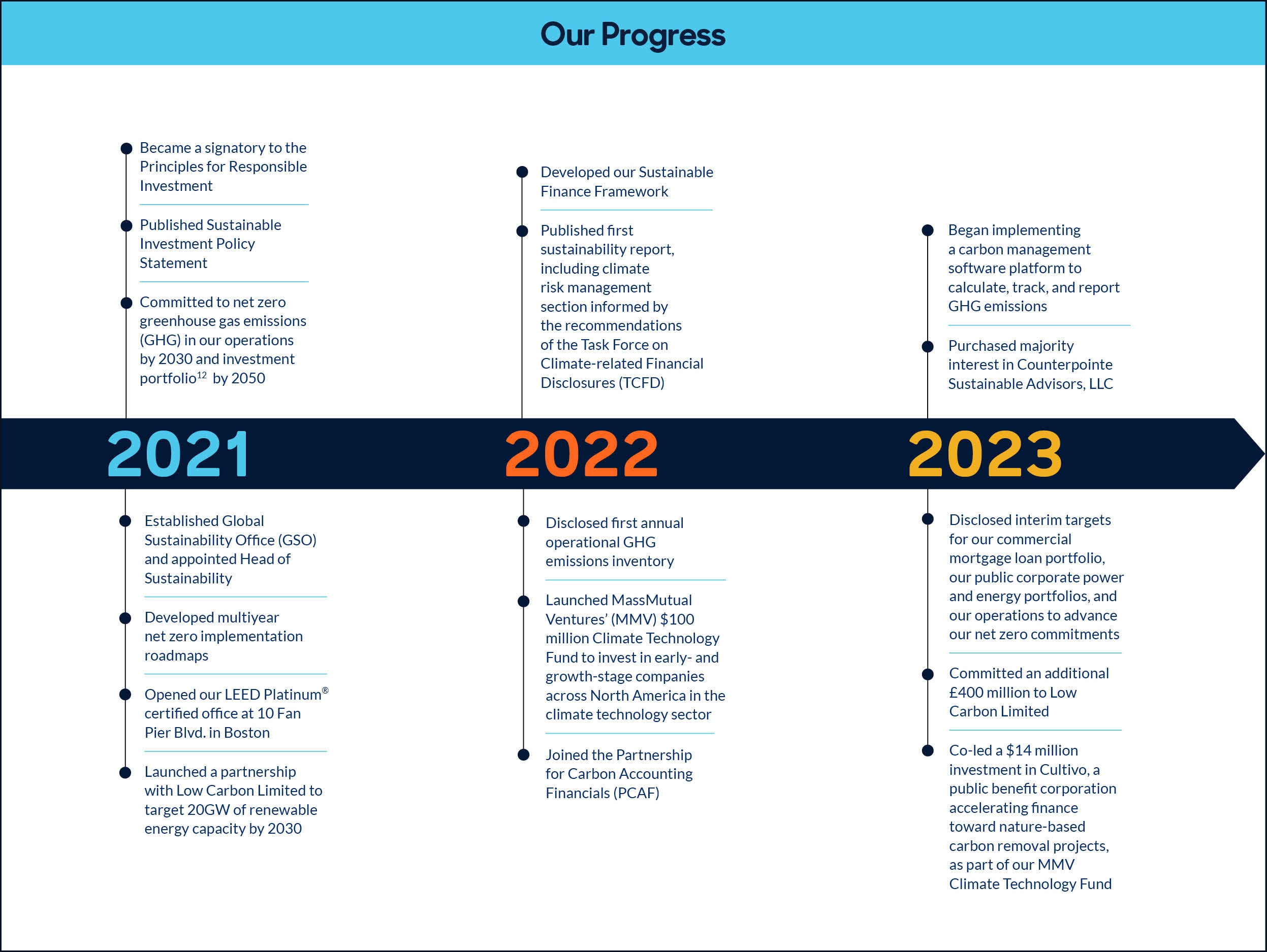 Our Progress Timeline