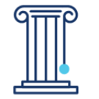 Blue icon: ionic column