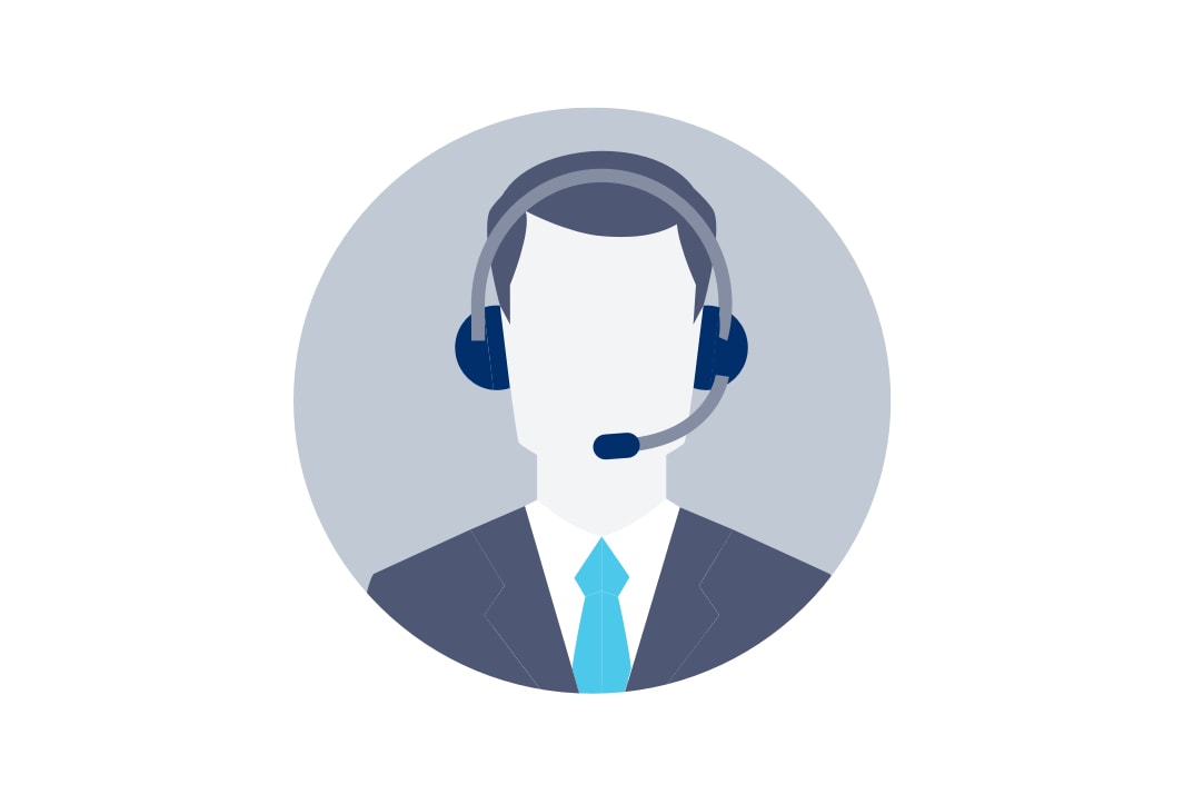 Illustration of man with headset