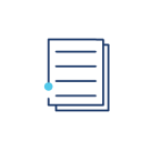 icon image of documents in blue lining