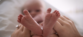 Close up of baby feet